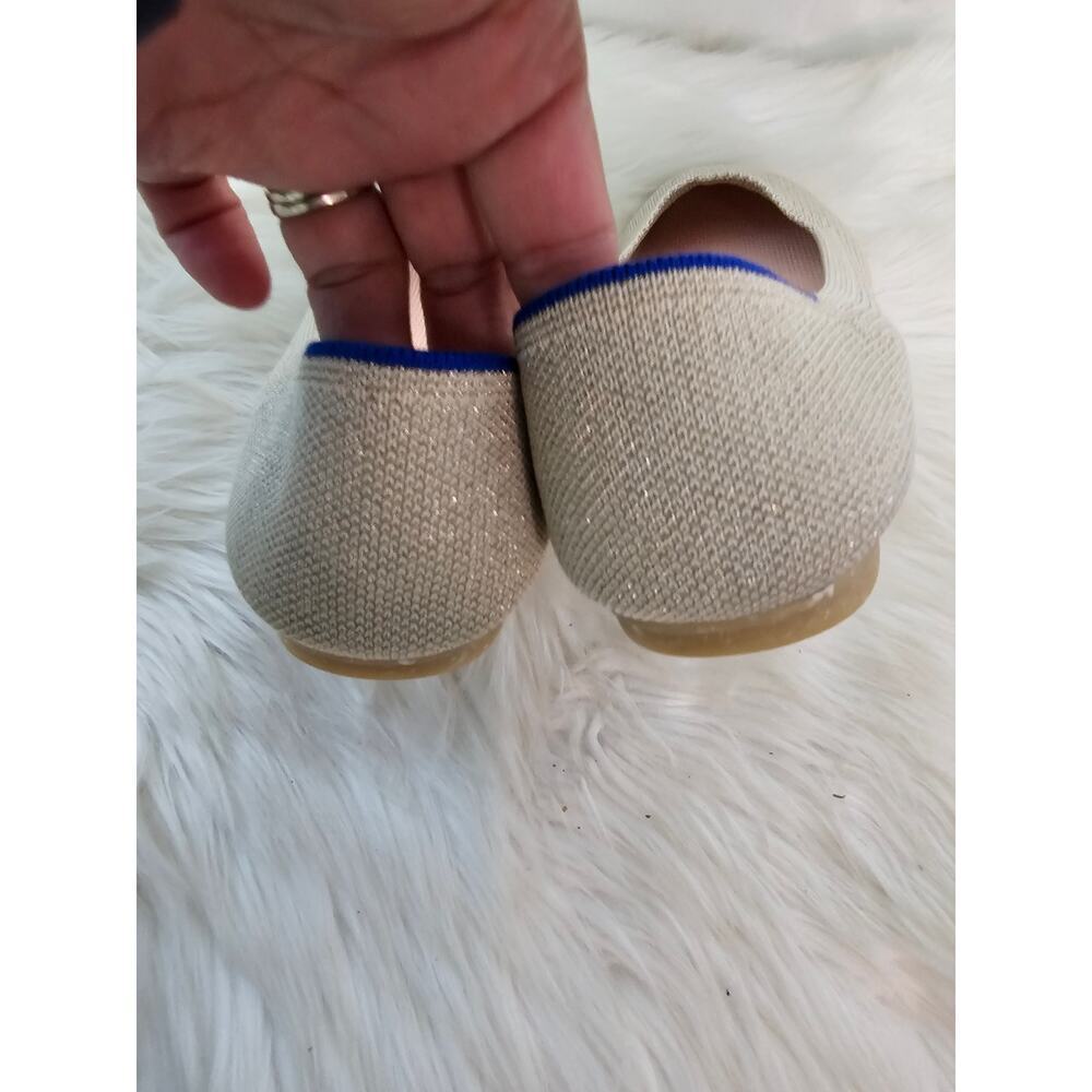 Rothy's Womens Rounde toe The Flat light Gold Metallic size 8 - Picture 4 of 8
